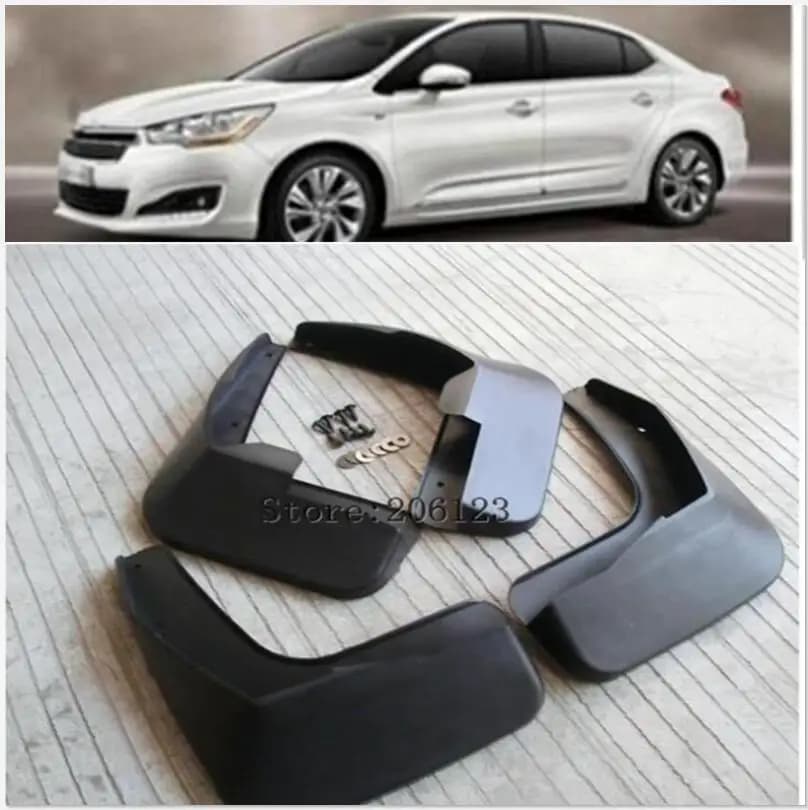 Set Car Mud Flaps For 2013-2017 Citroen C4 Sedan C4L C4 L Mudflaps Splash Guards Mud Flap Mudguards Fender 2014 2015 2016