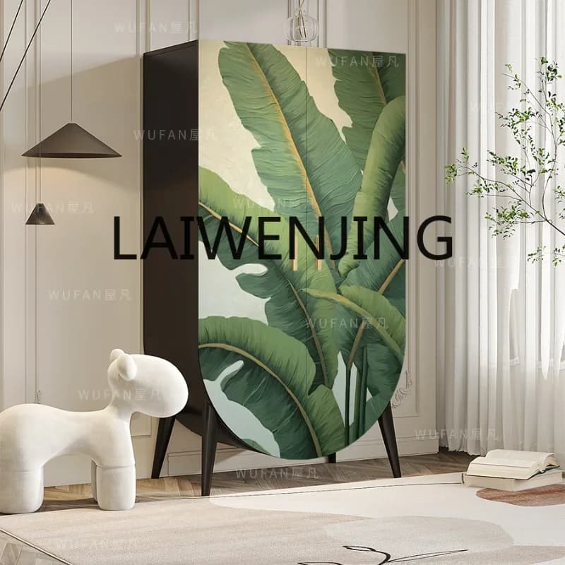 Modern Installation-Free Chest of Drawers Living Room Bedroom Solid Wood Double-Door Storage Room Wall Locker