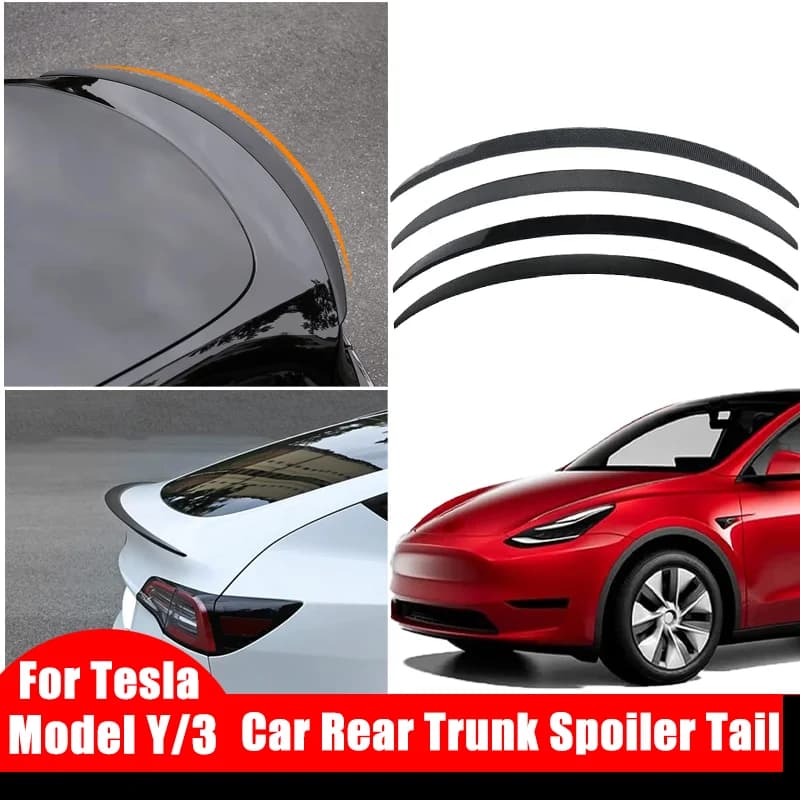 Rear Trunk Spoiler Tail For Tesla Model Y 2017-2024 Model 3 2021-2023 OEM Performance Rear Trunk Lip Car Modification Accessory