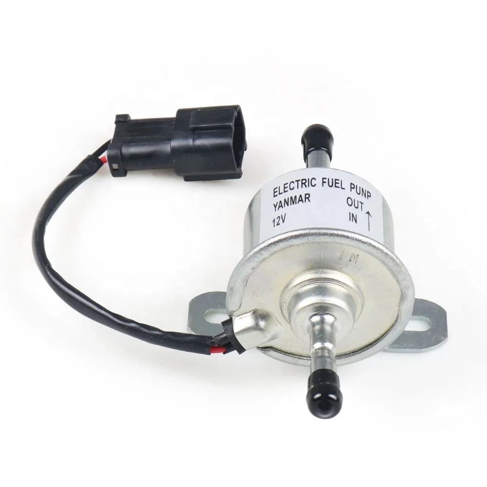 12V Mini Excavator Fuel Pump Aluminum External Electronic Oil Pump For Yanmars 4tnv88 4tnv84 Oe 129612-52100