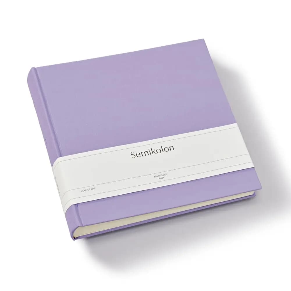 Classic Event Photo Album, 60 Cream Pages, Lilac Silk