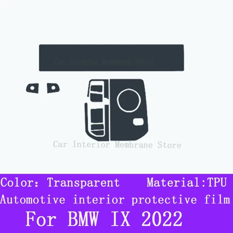 For BMW iX 2022 Gearbox Panel Navigation Screen Automotive Interior TPU Protective Film Cover Anti-Scratch