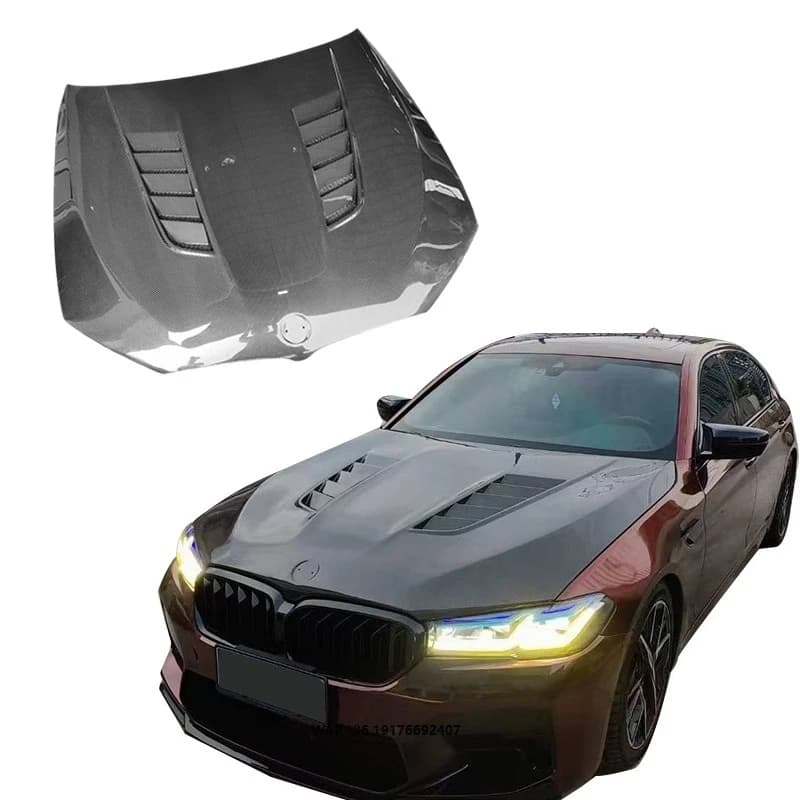 Wholesale Customized V Style Car Dry Forged Carbon Fiber Bonnet Hood for G30 M550i 2018 2021 G38  Carbon Engine Hood Upgrade