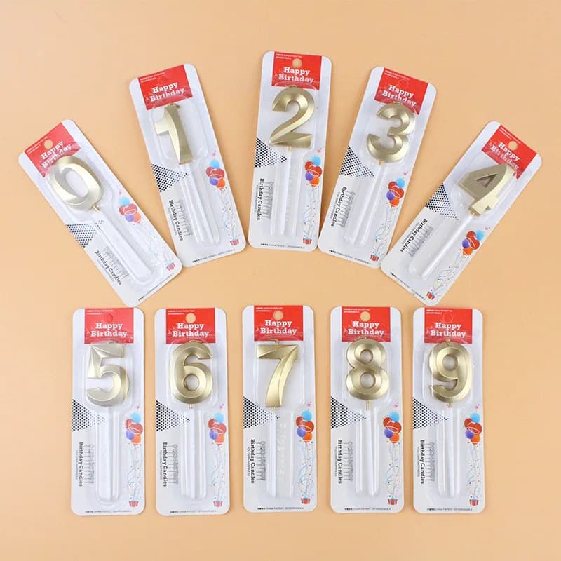 New digital candle champagne style Internet celebrity birthday candle cake decoration