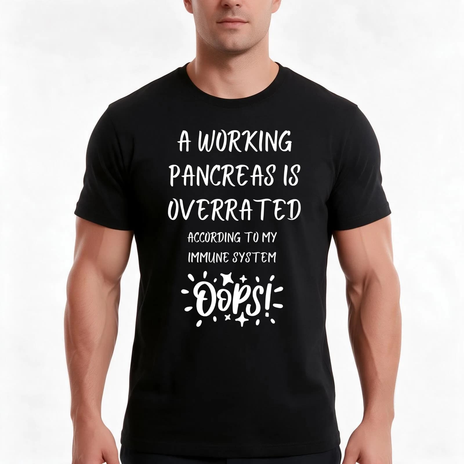 A Working Pancreas is Overrated / Dead Pancreas Club T-Shirt, Summer Casual Cotton Tee, Oversized Streetwear Tops, 100% Cotton