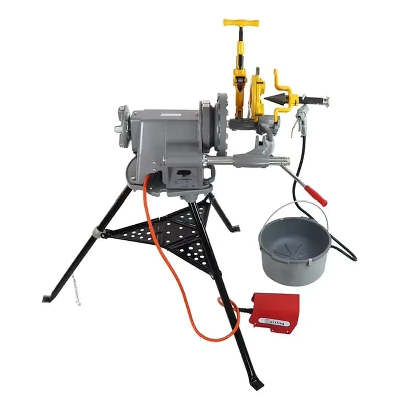 Electric Industrial Grade Pipe Threading Machine with High-Speed Steel Dies
