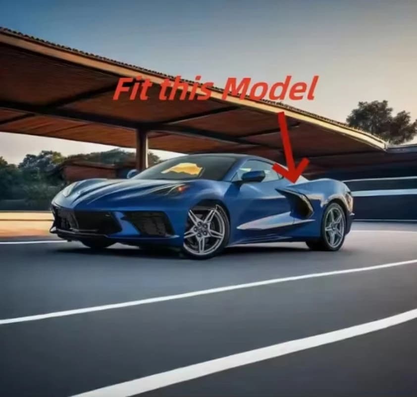 5V5 Style Carbon Fiber Rear Track Spoiler Wing for Corvette C8 Z07 Z51 Stingray Coupe 2019 to 2024