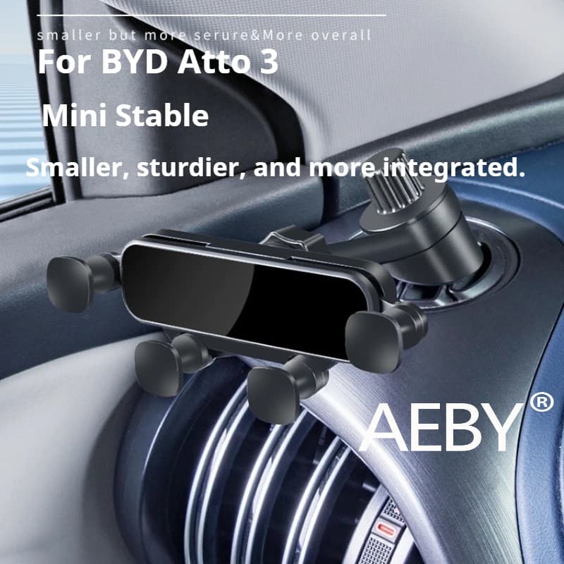 AEBY For BYD Atto 3 Smart Driving Edition 2022-2025 Universal Anti-Slip Gravity Phone Holder for Navigation,Phone Stand