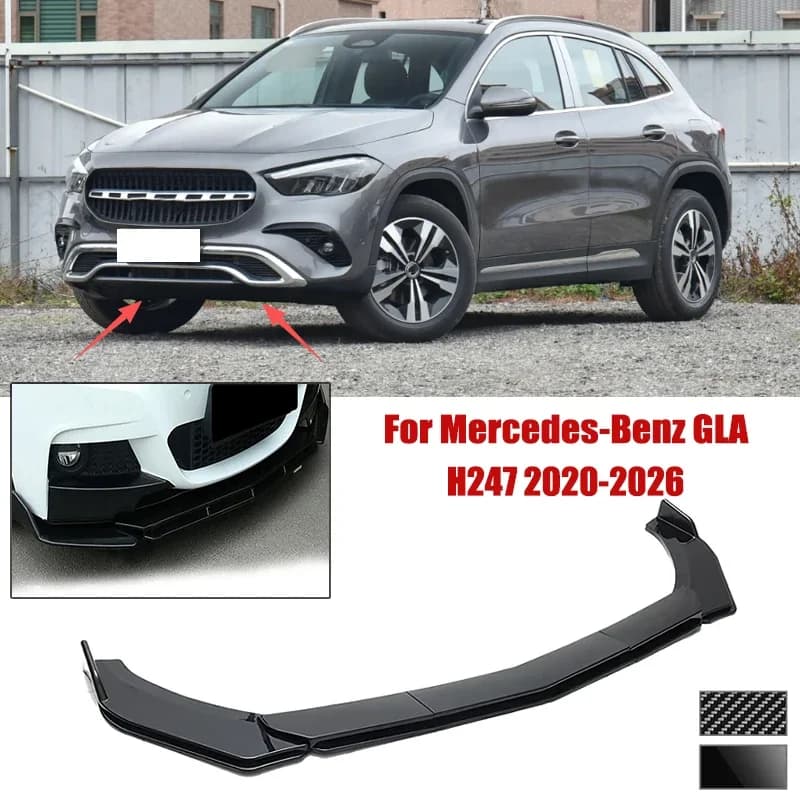 5pcs Front Bumper Shovel For Mercedes-Benz GLA H247 2020-2026 Spoiler Front Bumper Deflector Anti Scratch Protection Device