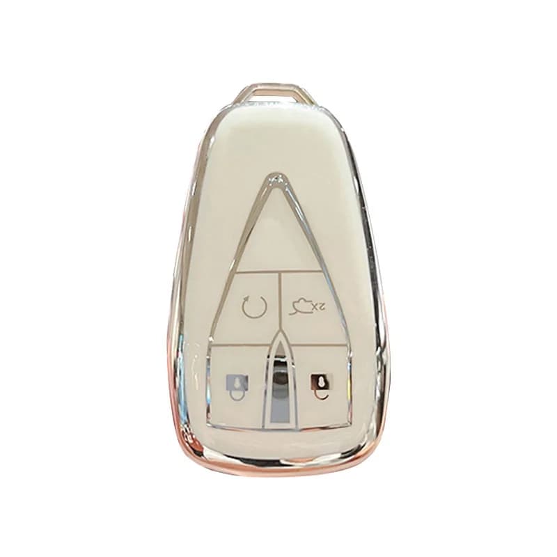 For Changan CS75 Plus / CS55 Plus / UNI-T 4-Button TPU Key Fob Cover and Keychain - Custom Fit Protection