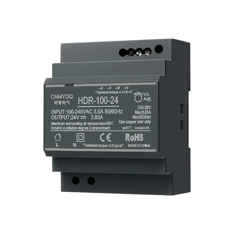 HDR-100W switching power supply supports neutral 12V8.3A 24V4.2A.