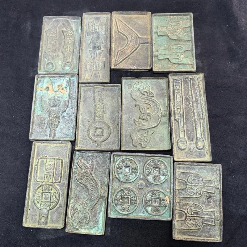 Antique Bronze Craft Money Mold Mother Model Ancient Coins Antique Crafts Antique Coin Ornaments