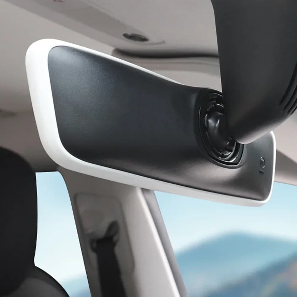 Silicone Rear View Mirror Protector Frame for Tesla Model 3 Y S X Center Console Accessories Interior Rearview Cover Rubber Case