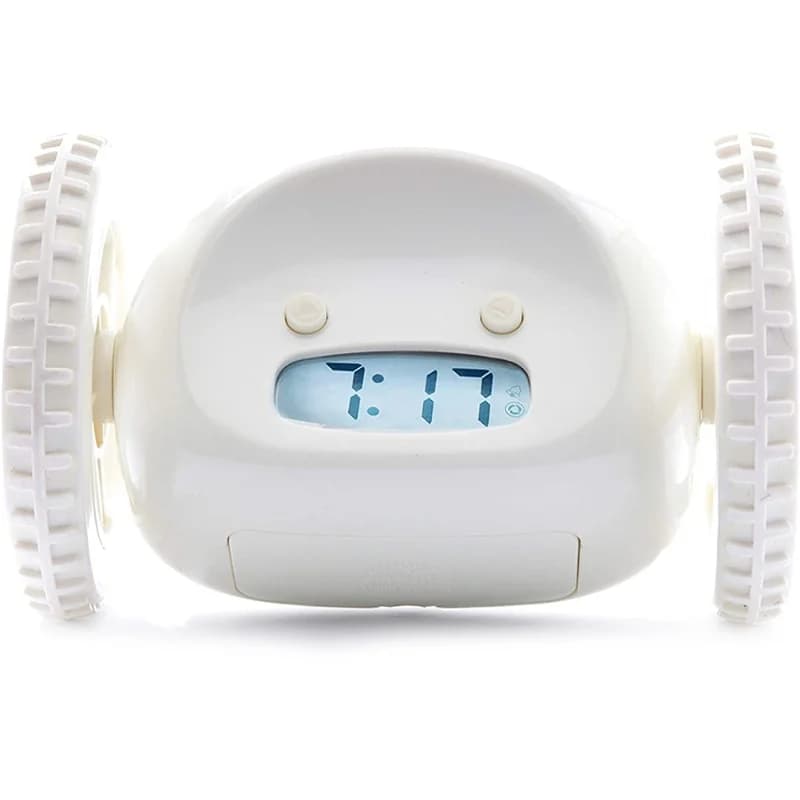 F5 Running Alarm Clock Alarm Clock On Wheels Extra For Heavy Sleeper Robot Clockie Rolling Moving Jumping For Adult Kid Bedroom