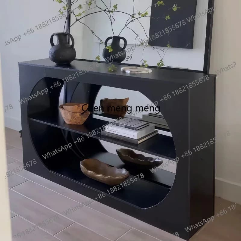 Z136 Entrance solid wood decoration  entrance entrance desk case side table against the wall long sofa back few