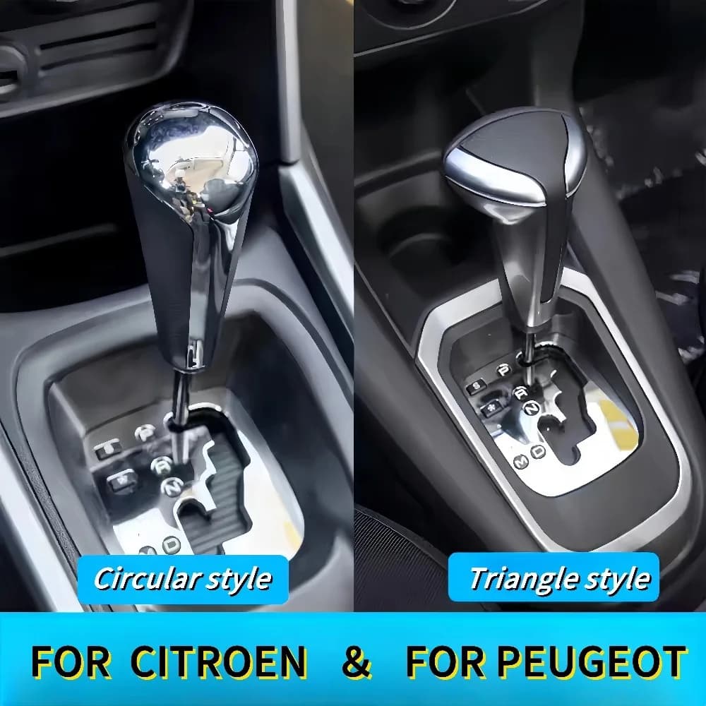Perilla de palanca de cambios en caja de balonmano automática cromada mate para Citroen C2 C4 Triumph Sega Peugeot 206 207 307 4