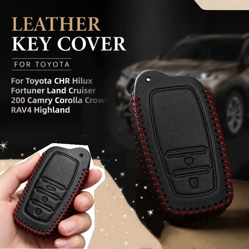 Fashion Car Key Case Cover Shell For Toyota Yaris Cross Hilux Innova Fortuner Camry Land Cruiser 200 300 Prado Crown TLK 200