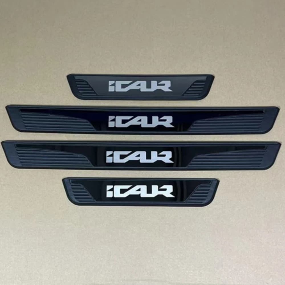 For iCAUR V23 03T V27 03 2025 2026 2027 Door Sill Plate Strip Stainless Steel Plastic Cover Car Stickers 3D Interiors Auto Parts