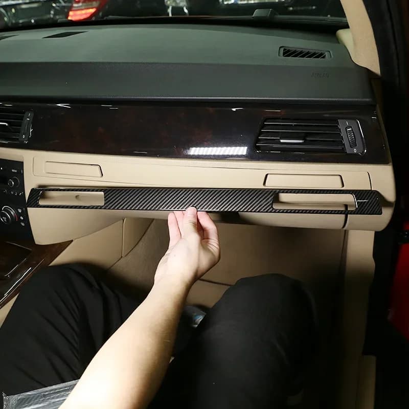 For 05-12 BMW 3 Series E90 passenger cup holder decorative bright strip car interior decoration accessories ABS material (LHD)