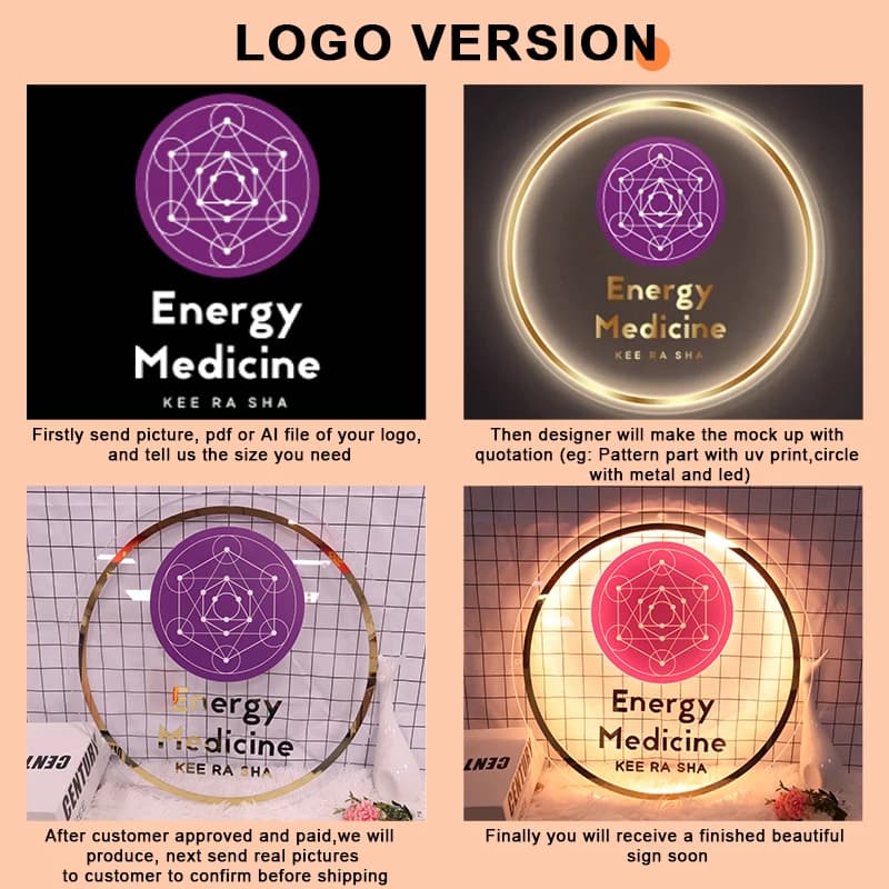 Custom Acrylic Business Logo Neon Lights Wall Personalised Sign Business Office Beauty Salon Plaques Hair Studio 3D Sign