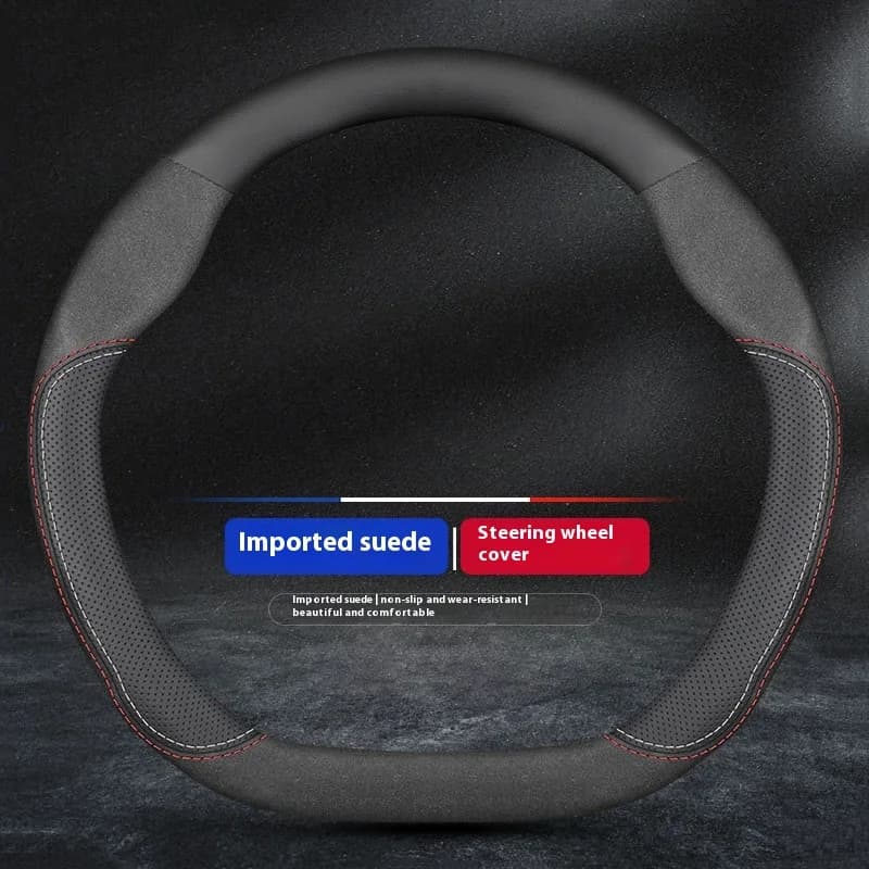 For Citroen C1 C2 C3 C4 C5 C6 VTS Xsara C-Crosser Berlingo Jumpy Leather Suede Anti-slip Car Steering Wheel Cover Accessories
