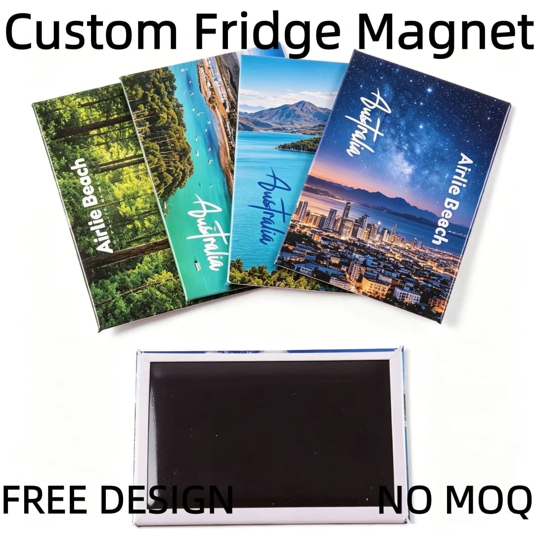 Custom square Refrigerator Magnet Home Decoration Beautiful Scenery Fridge Magnet Sticker Manufacturer Fridge Magnet Souvenir