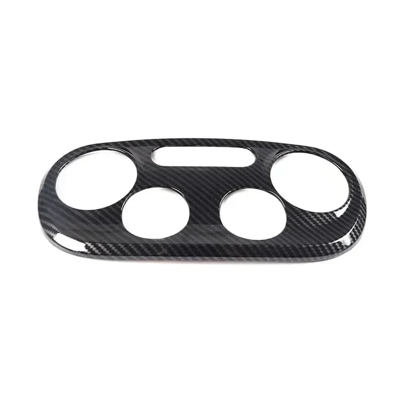 Gao Ruying For Fiat 500 2016-24 ABS Carbon Fiber Car Air Conditioning Adjustment Switch Button Frame Cover Interior Accessories