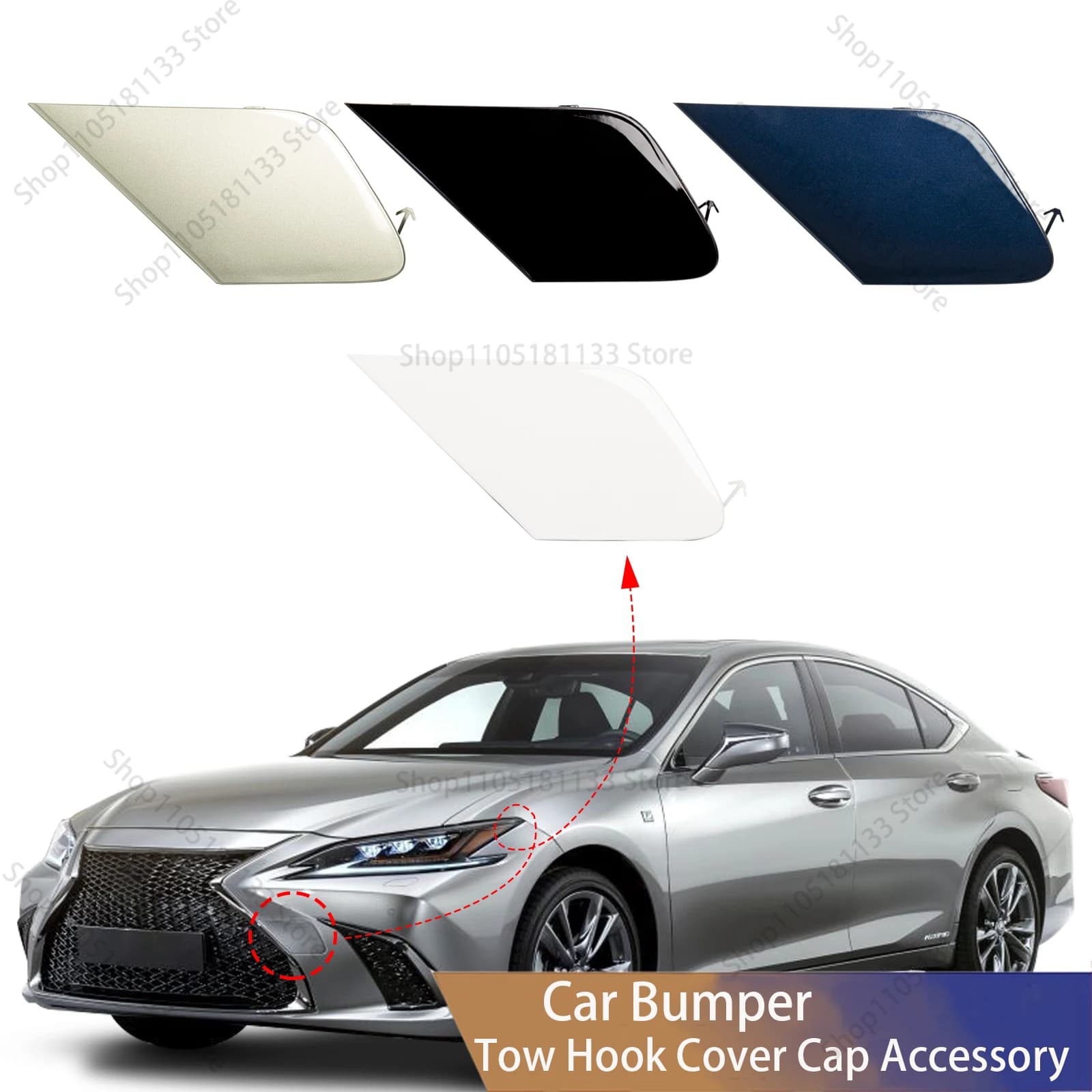 For Lexus ES Series 2019-2021 Front Bumper Tow Hook Cover 5212833919 Precision Fit Professional Grade Installation