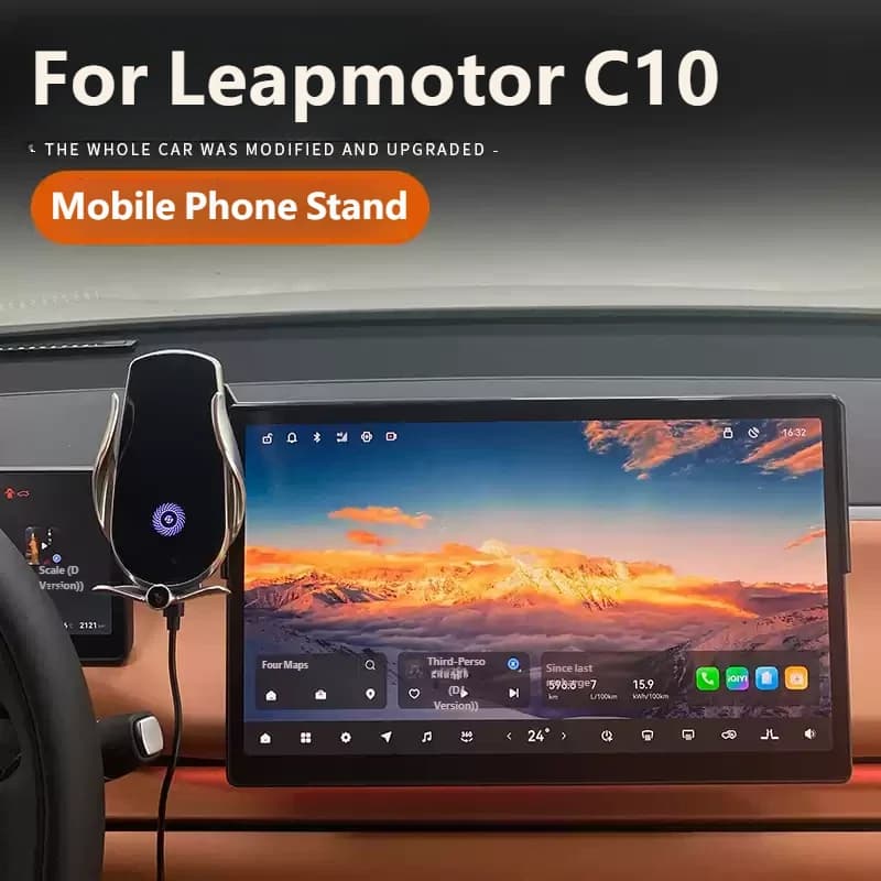 For Leapmotor C10 2024 2025 2026 Car Phone Holder Navigation Screen Phone Holder Steady and Not Shaky Automobile Supplies