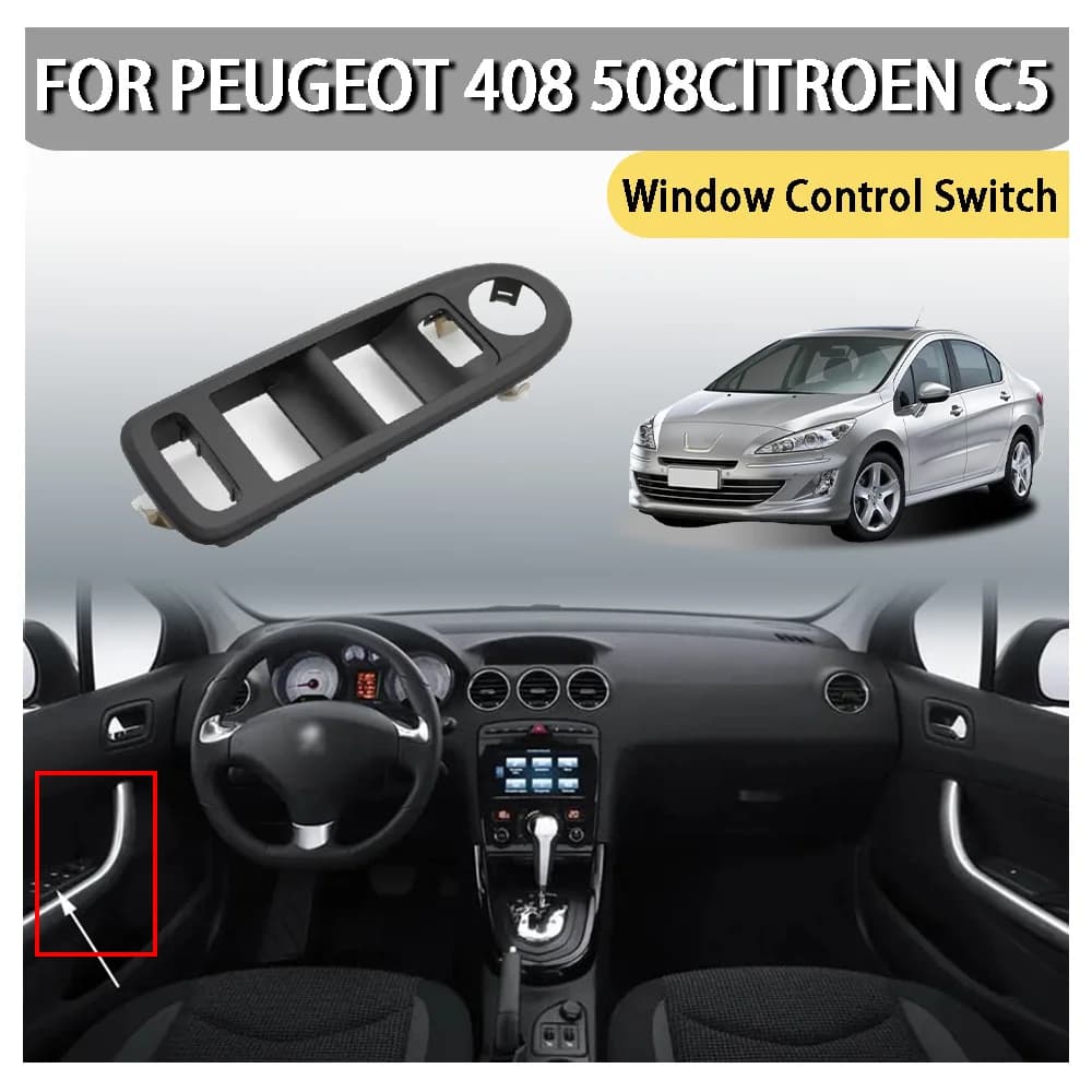 ABS Plastic Window Control Switch For Peugeot 408 508 Citroen C5 Car Decoration Car Upgrade Cars Accessories Car Styling