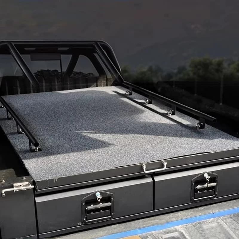 Pickup Truck Bed Drawer System Sliding Storage Box Magic Box Tray for Toyota for Hilux Vigo for Tacoma Tundra Ford F150