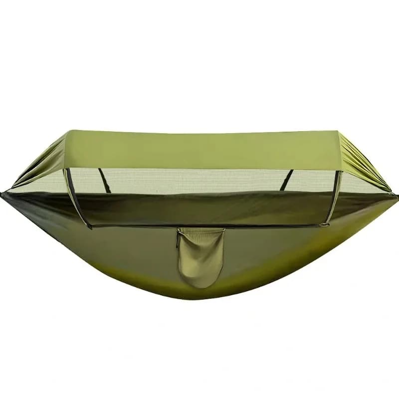 Hammock outdoor double anti-rollover, automatic quick-opening swing mosquito net