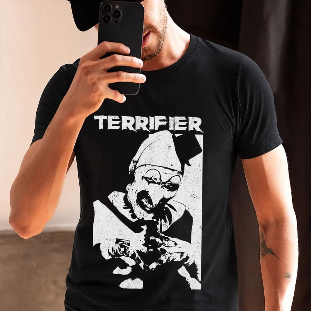 That’s the Bad Guy Retro Horror Terrifier Art The Clown Killer Scary Halloween Gift T Shirt Short Sleeve Graphic clothes S-6XL