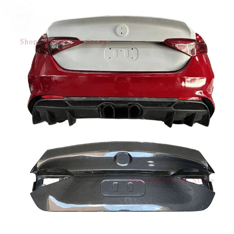 CSL Style Carbon Fiber Trunk Lid Lightweight High-Gloss Upgr Giulia
