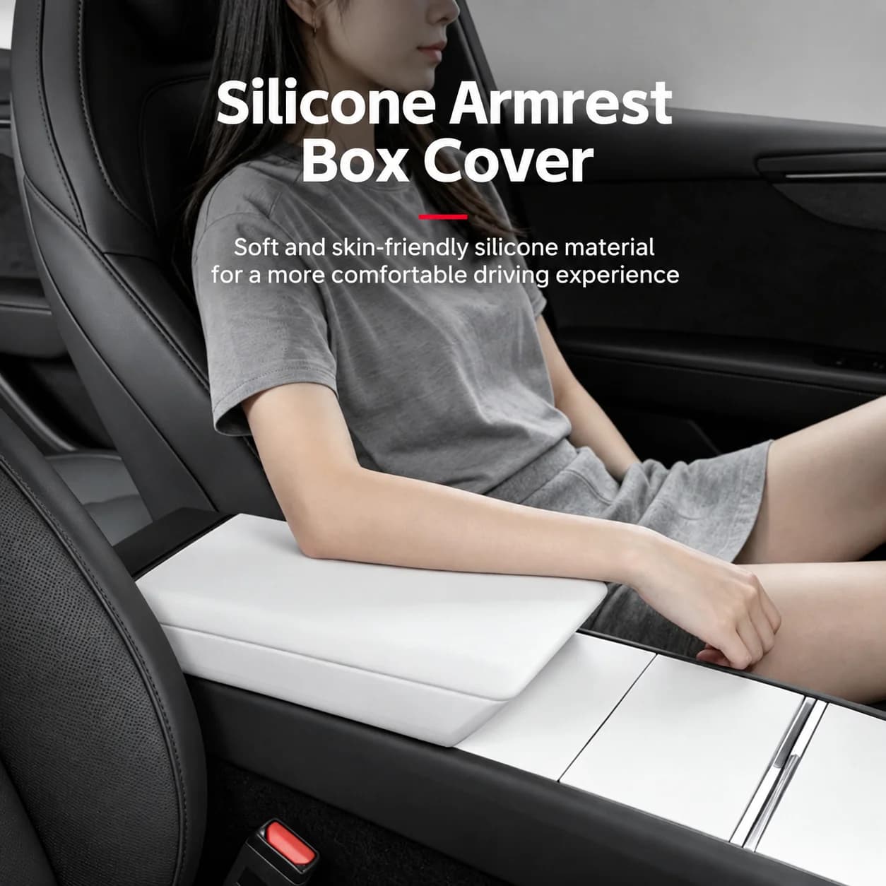 Silicone Center Console Armrest Cover For Model Y YL 2025 2026 Waterproof Interior Protective Trim Armrest Box Accessories
