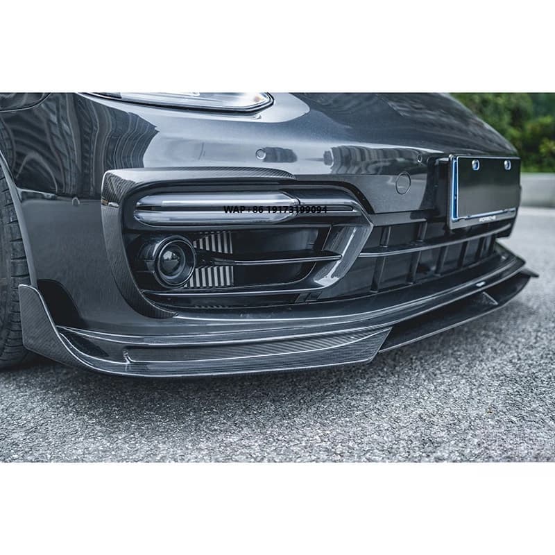 New High Quality for for 2017-2019 Front Bumper Lip Body Kit Dry Carbon Fiber Style Bolt-On