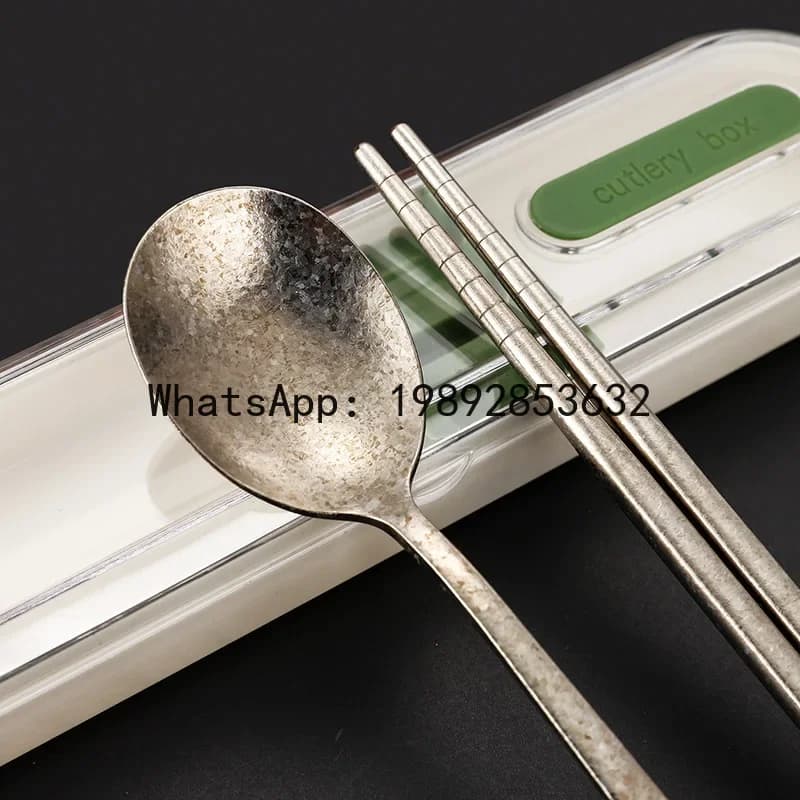 a-16 home hotel spoon portable chopsticks set outdoor camping student tableware