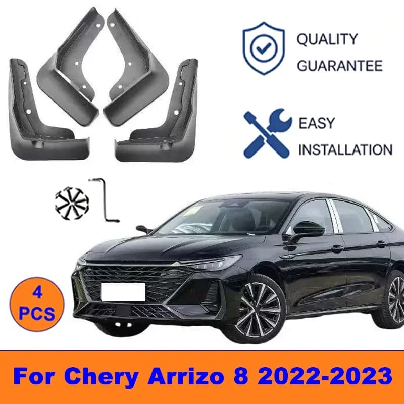 4Pcs Mud Flaps For Chery Arrizo 8 2022-2023  - Splash Guards Front&Rear Wheel Fender Mudguards Car Exterior Protection Parts