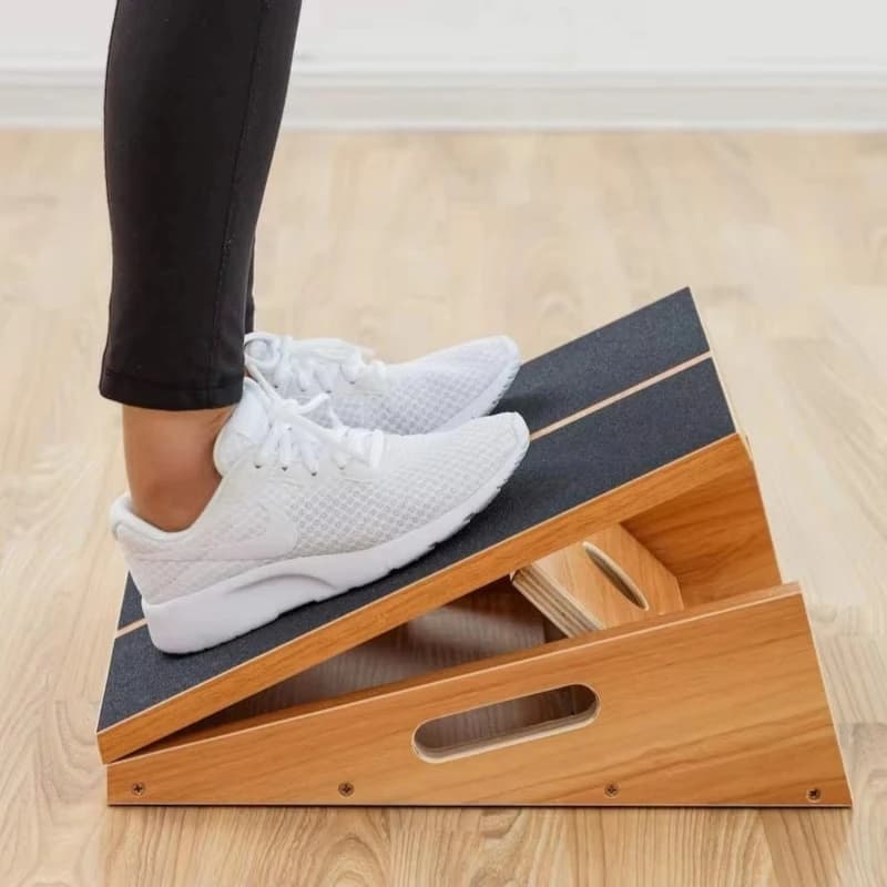 Adjustable wooden professional diagonal stretch non-slip calf and ankle stretchers