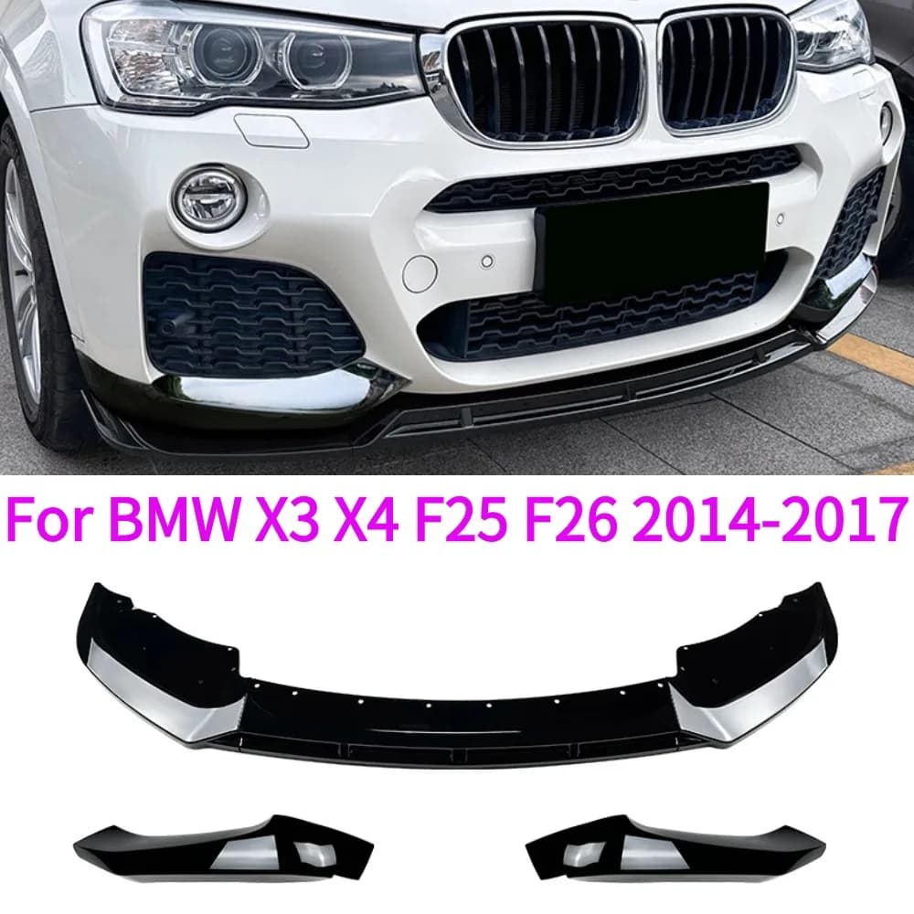For BMW X3 F25 X4 F26 LCI M Sport 2014-2017 Front Diffuser Splitter Bumper Lip Chin M Performance Tuning Accessory