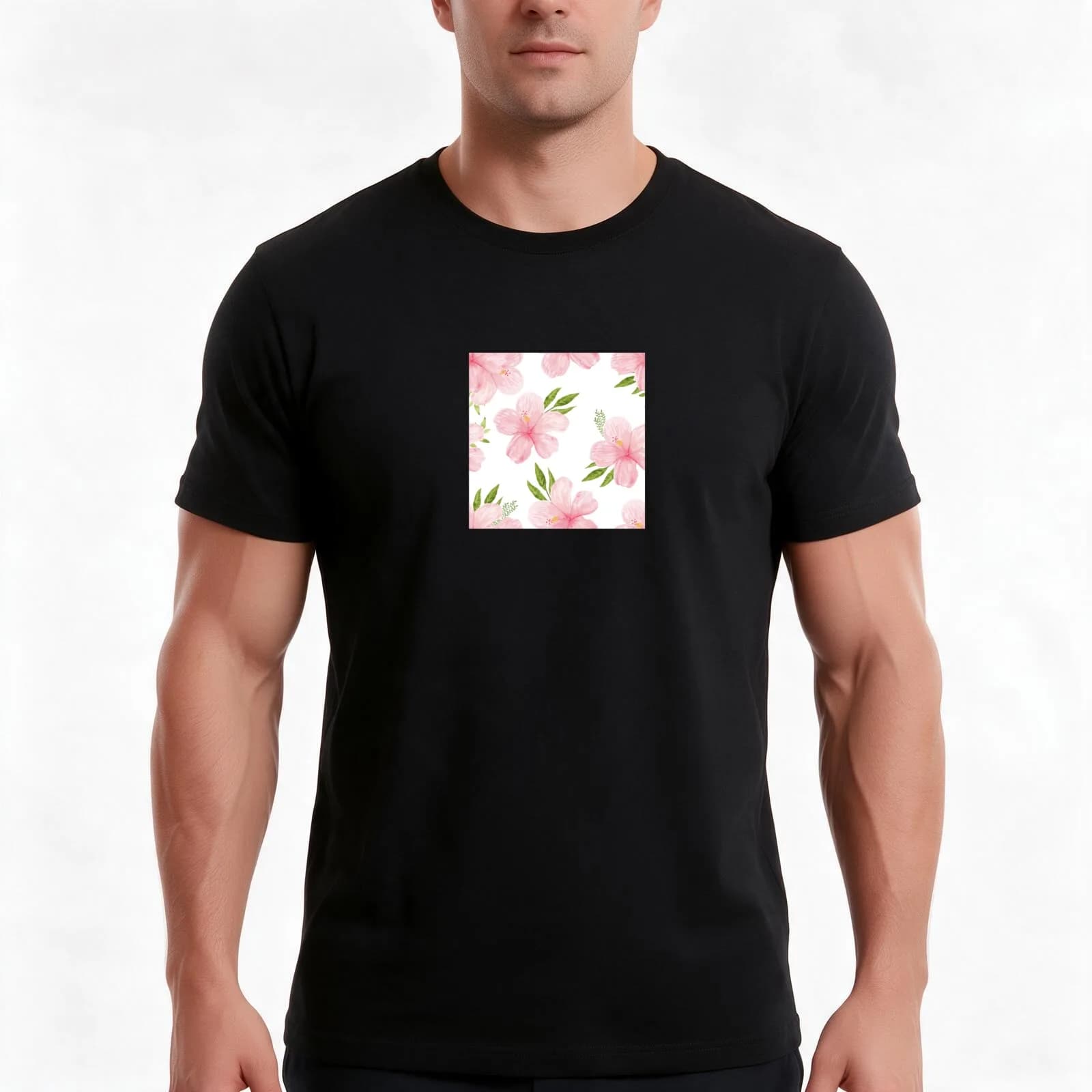 Flower Pattern - Floral 25 T-Shirt, Summer Casual Cotton Tee, Oversized Streetwear Tops, Vintage Graphic Print, Unisex Men Women
