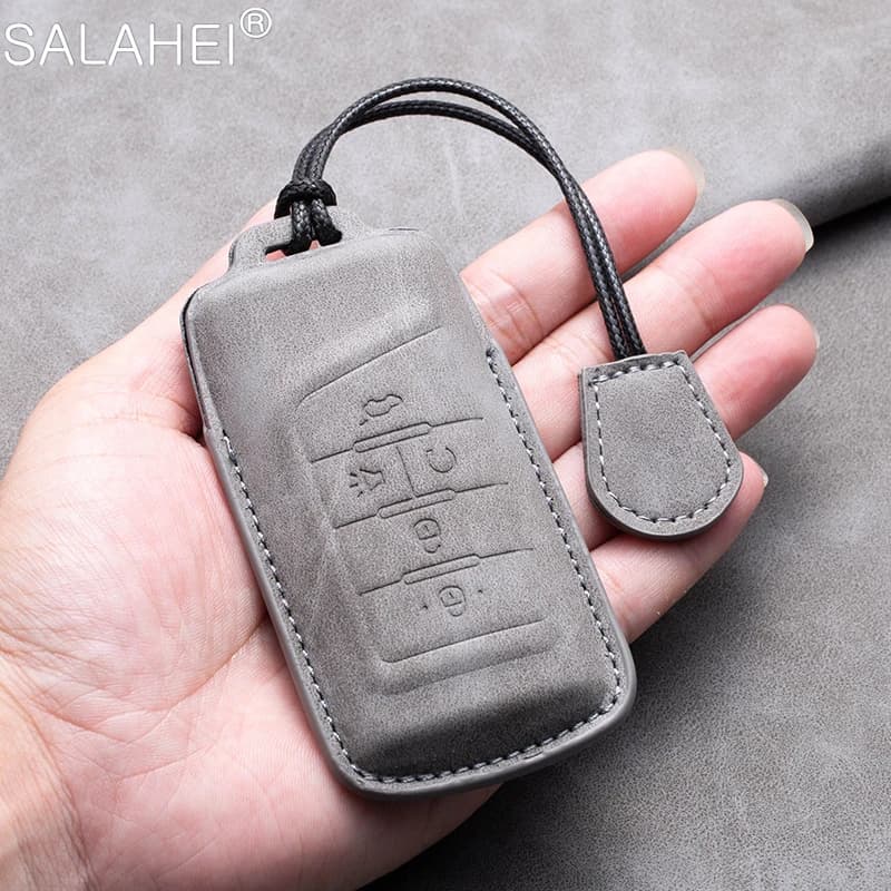 Leather Car Key Case Bag For GAC Trumpchi GS4 GM8 GA3 GA6 SGS7 GA4 GS5 GS3 Legend GS8 Empow J11 J12 J13 J14 J15 J16 Accessories
