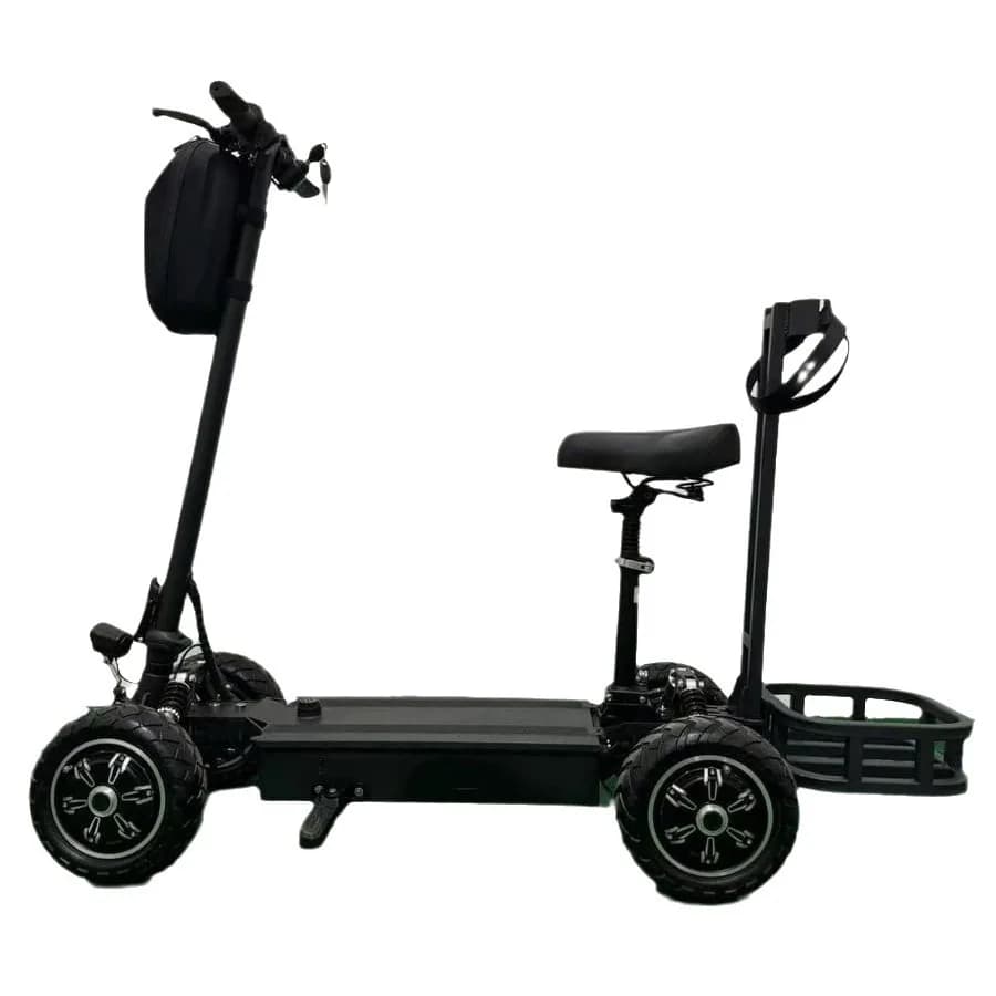 11-Inch off-road tire four-wheel electric scooter, elderly scooter, foldable portable elderly scooter