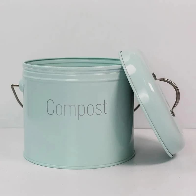 3L Compost Bin Compost Bucket Farmhouse Compost Caddy Bin With Lid For Food Waste Rust Proof Kitchen