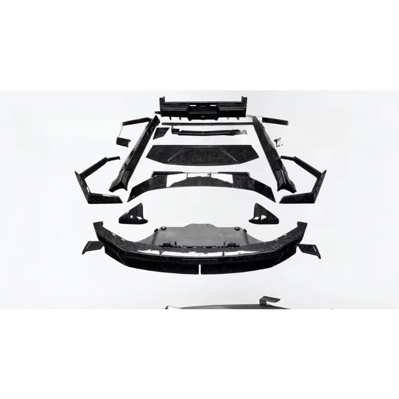 Auto Body Parts for Tesla Cybertruck MSY Style Dry Carbon Body Kit Front Bumper Lip Side Skirt Spoiler Exhaust 2023-2024