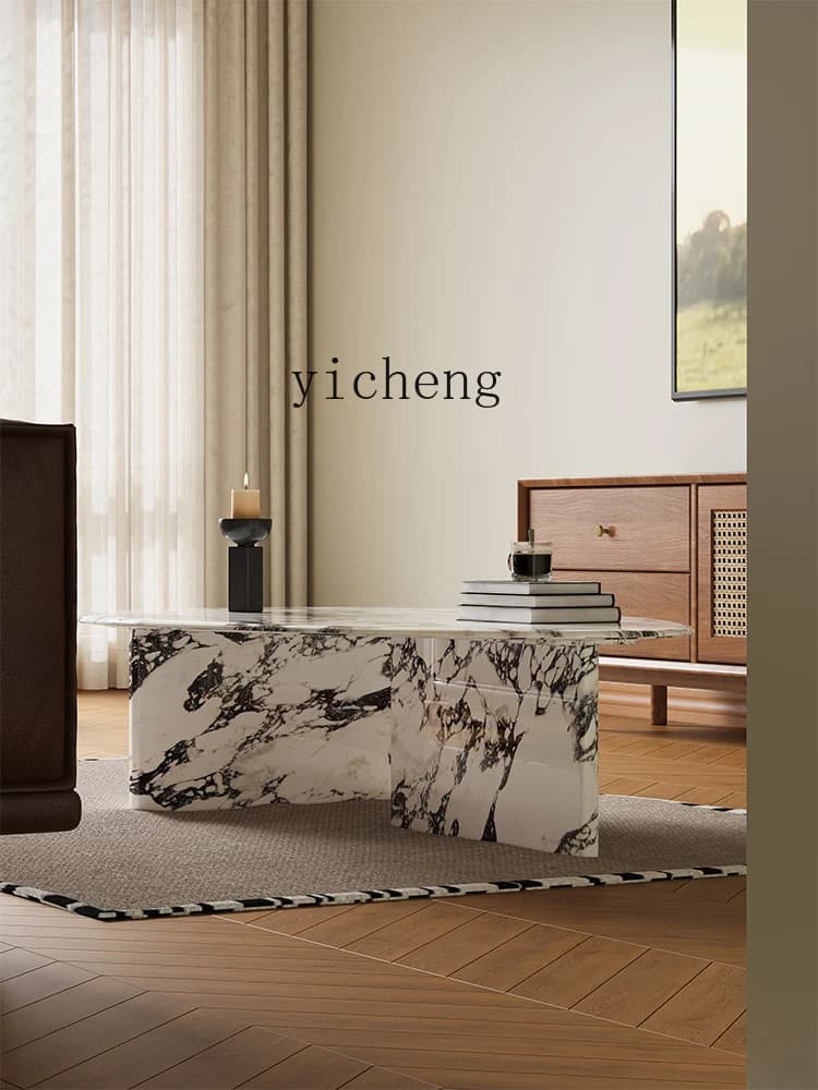 DSA coffee table living room household high-end small apartment cream style marble home decoration accessories