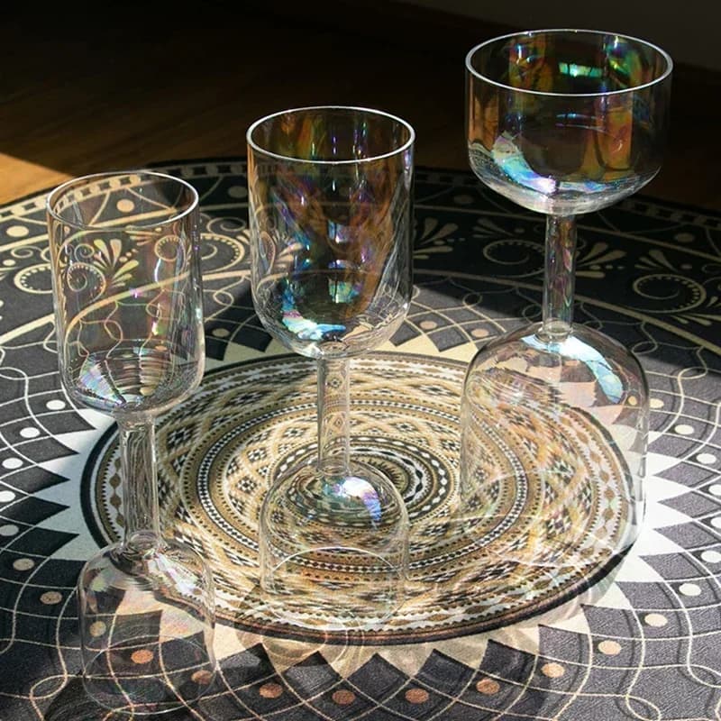 Transparent Crystal Singing Bowl Hand-held Yoga Meditation Singing Bowls Double Headed Sound Healing Percussion Instruments