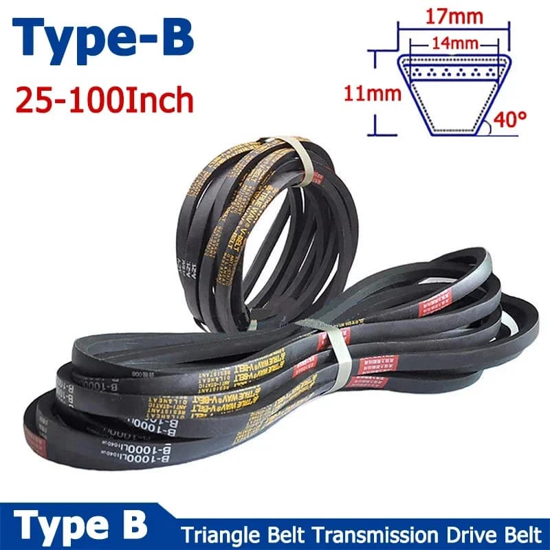 1pcs 25-100 Inch Type B Agricultural Machinery V-Belt Industrial Triangle Belt Transmission Drive Belt 47 48 49 50 51 52 53