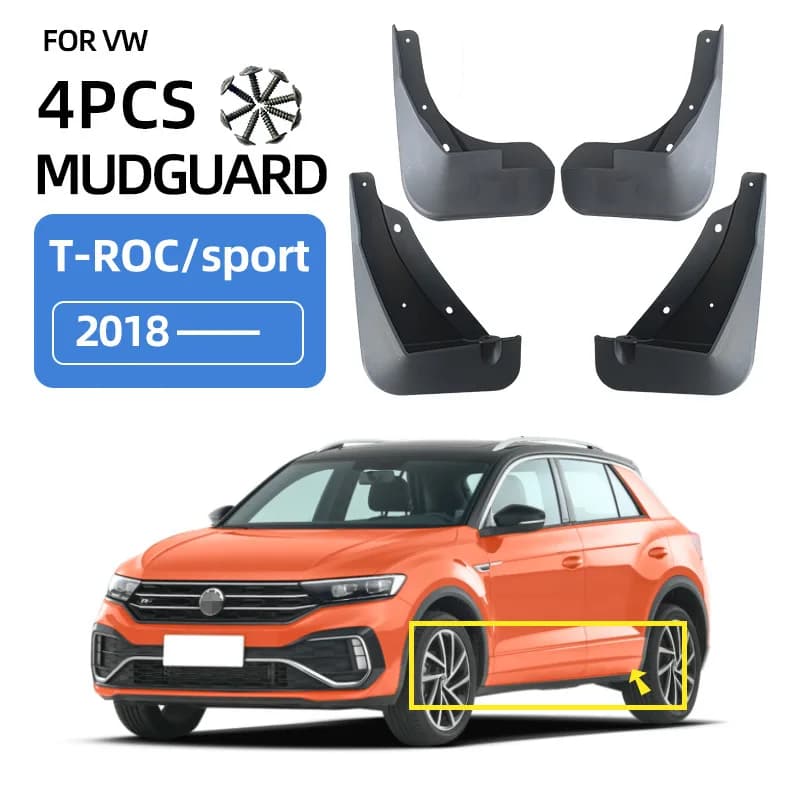 For VW T-ROC RLine 2018-2024 Mud Flaps Mud Guards Splash Guards Car Fender Mudflaps Wheel Splash Shield Auto Exterior Accessorie