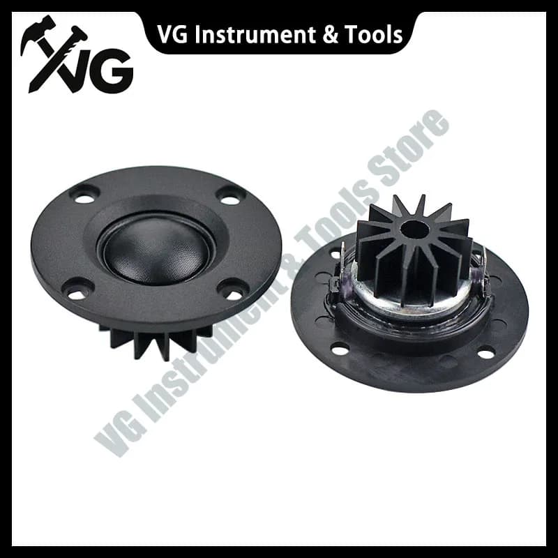 2pcs 1 Inch Tweeter Speaker 6 ohm 30W Hifi Soft Dome Silk Film Treble Loudspeaker Neodymium Toothed aluminum heat sink 52mm